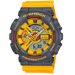 Casio G-Shock Digital-Analogue Yellow Resin Strap Unisex Watch GA-110Y-9ADR-P