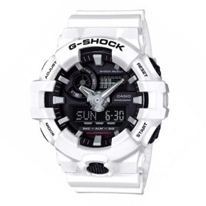 Casio G-Shock Digital-Analogue White Resin Strap Men Watch GA-700-7ADR-P