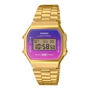 Casio General Digital Gold Stainless Steel Strap Women Watch A168WERG-2ADF-P