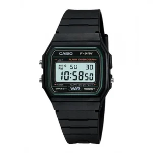 Casio General Digital Black Resin Strap Unisex Watch F-91W-3DG-P