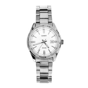 Casio General White Dial Silver Stainless Steel Strap Women Watch LTP-1302D-7A1VDF-P