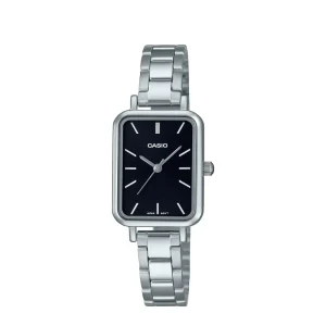 Casio General Black Dial Silver Stainless Steel Strap Women Watch LTP-V009D-1EUDF-P