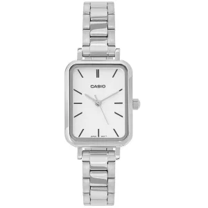 Casio General White Dial Silver Stainless Steel Strap Women Watch LTP-V009D-7EUDF-P