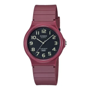 Casio General Black Dial Red Resin Strap Unisex Watch MQ-24UC-4BDF-P