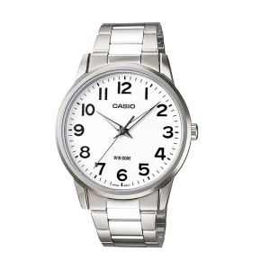 Casio General White Dial Silver Stainless Steel Strap Women Watch MTP-1303D-7BVDF-P