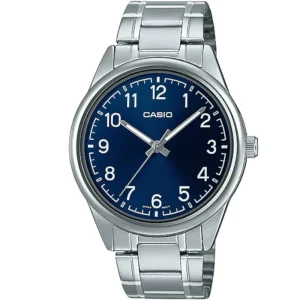 Casio General Blue Dial Silver Stainless Steel Strap Unisex Watch MTP-V005D-2B4UDF-P