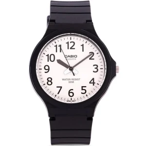 Casio General White Dial Black Resin Strap Men Watch MW-240-7BVDF-P
