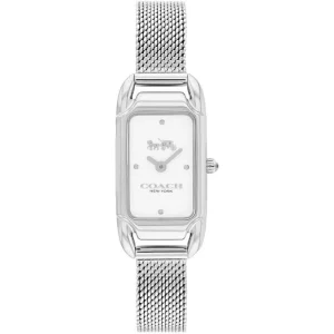 Coach New York White Dial Silver Milanese Strap Women Watch 14504032