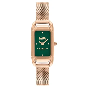Coach New York Green Dial Rose Gold Stainless Steel Strap Women Watch 14504034