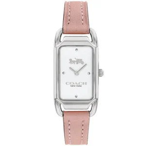 Coach New York White Dial Pink Leather Strap Women Watch 14504040