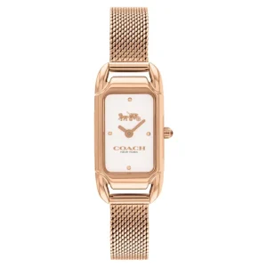 Coach New York White Dial Rose Gold Milanese Strap Women Watch 14504085