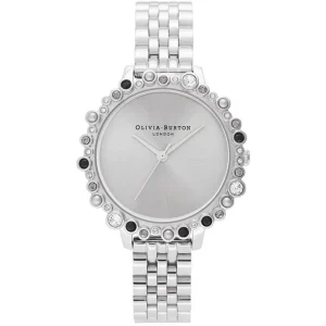 Olivia Burton Silver Dial Stainless Steel Strap Women Watch OB16US31