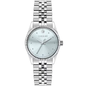 Oui & Me Blue Dial Silver Stainless Steel Strap Women Watch ME010281