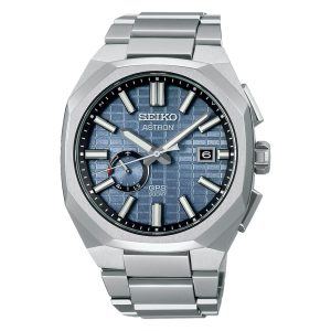 Seiko Astron GPS Blue Dial Silver Stainless Steel Strap Men Watch SSJ013J1