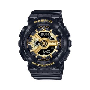 Casio Baby-G Digital-Analogue Black Resin Strap Women Watch BA-110X-1ADR-P