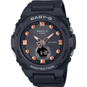 Casio Baby-G BGA-320 Series Black Resin Strap Women Watch BGA-320-1ADR-P