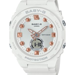 Casio Baby-G BGA-320 Series White Resin Strap Women Watch BGA-320-7A2DR-P