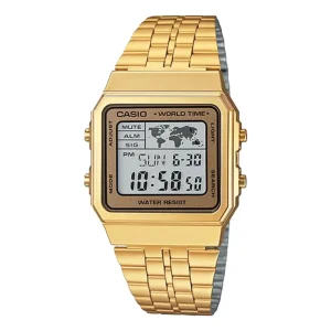 Casio General Digital Gold Stainless Steel Strap Men Watch A500WGA-9DF-P