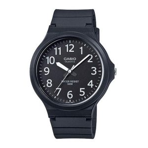 Casio General Black Dial Resin Strap Men Watch MW-240-1BVDF-P