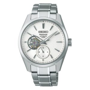 Seiko Presage Automatic White Dial Silver Stainless Steel Strap Men Watch SPB415J1