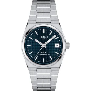 Tissot PRX Powermatic 80 Blue Dial Silver Stainless Steel Strap Men Watch T1372071104100