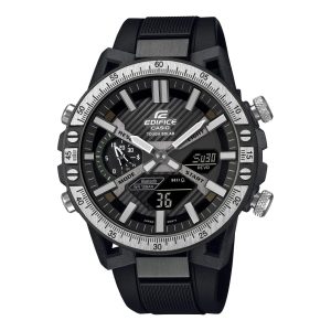 Casio Edifice Black Dial Resin Strap Men Watch ECB-2000TP-1AVDF-P