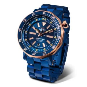 Vostok Europe Blue Dial Stainless Steel & Silicone Strap Men Watch NH35-620E632-BS