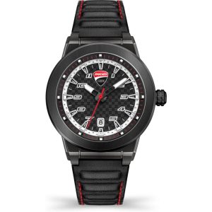Ducati Corse Black Dial Leather Strap Men Watch DTWGB2019401