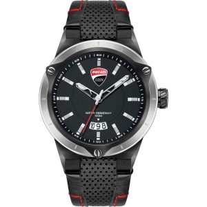 Ducati Corse Black Dial Leather Strap Men Watch DTWGB2019602