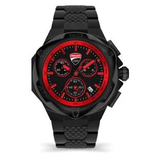 Ducati Corse Chronograph Black Dial Stainless Steel Strap Men Watch DTWGI2019006