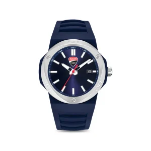 Ducati Corse Black Dial Blue Rubber Strap Men Watch DTWGN0000501