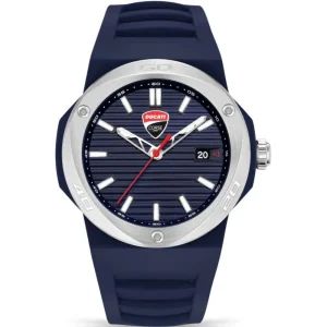 Ducati Corse Blue Dial & Rubber Strap Men Watch DTWGN0000504