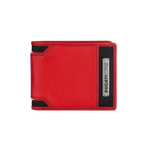 Ducati Wallet Corse Red Genuine Leather Men Wallet DTLGW2000303