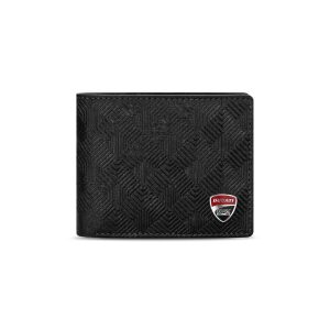 Ducati Wallet Corse Black Genuine Leather for Men DTLGW2200903