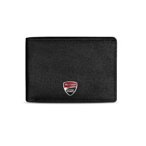 Ducati Wallet Corse Black Genuine Leather For Men DTLGW2201007