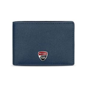 Ducati Wallet Corse Blue Genuine Leather For Men DTLGW2201008