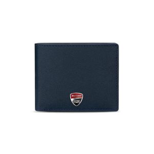 Ducati Wallet Corse Blue Genuine Leather For Men DTLGW2201005