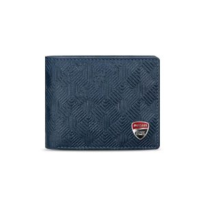 Ducati Wallet Corse Blue Genuine Leather For Men DTLGW2200904