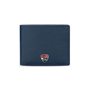 Ducati Wallet Corse Blue Genuine Leather For Men DTLGW2201002
