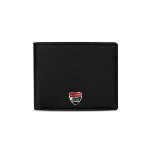 Ducati Wallet Corse Black Genuine Leather For Men DTLGW2201001