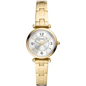 Fossil White Dial Gold Stainless Steel Women Watch ES5203