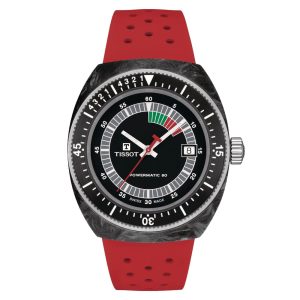 Tissot Powermatic 80 Red Rubber Strap Men Watch T1454079705702