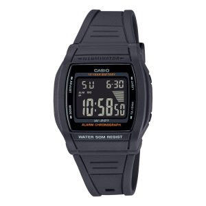 Casio General Digital Black Resin Strap Men Watch W-201-1BVDF