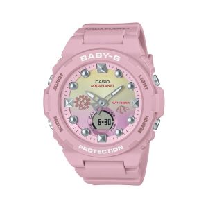 Casio Baby-G Digital-Analogue Pink Resin Strap Women Watch BGA-320AQ-4ADR-P