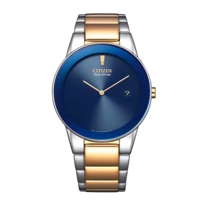 Citizen Eco-Drive Blue Dial Two-Tone Stainless Steel Strap Men Watch AU1064-85L