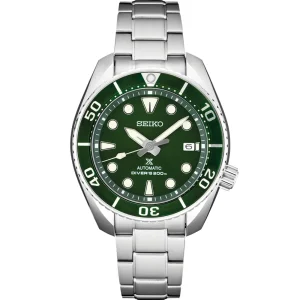 Seiko Prospex Green Dial Silver Stainless Steel Strap Men Watch SPB103J1P