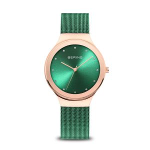 Bering Classic Green Dial & Milanese Strap Women Watch 12934-868
