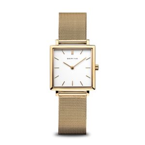 Bering Classic White Dial Gold Milanese Strap Women Watch 18226-334
