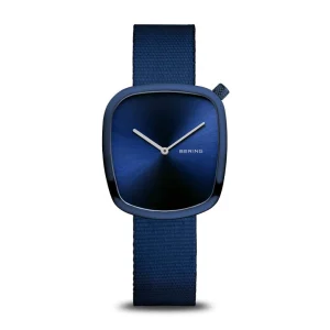Bering Pebble Blue Dial & Nato Strap Women Watch 18034-397