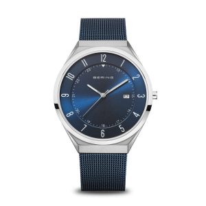 Bering Ultra Slim Blue Dial & Milanese Strap Men Watch 18740-307
